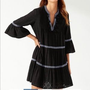 Tommy Bahama Cotton Clip Embroidered Tier Dress